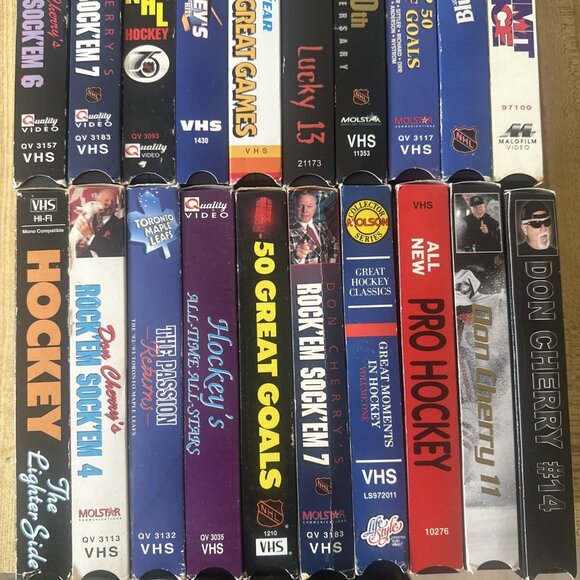 Hockey 20 VHS LOT! Don Cherry Rock’Em Sock’em Great Goals Plays Games NHL 20VHS - Picture 3 of 3